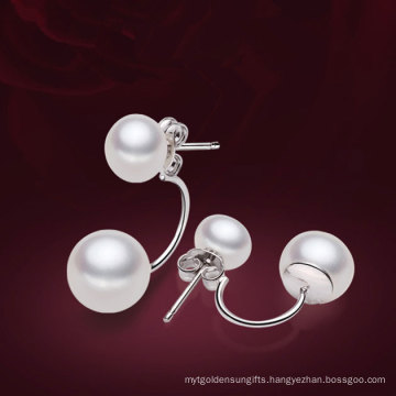 2014 Latest Silver Freshwater Pearl Earrings